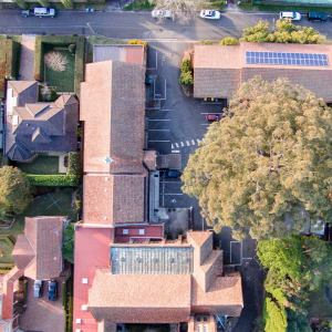 Arial view of houses