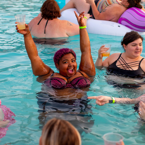 Women in a swimming pool